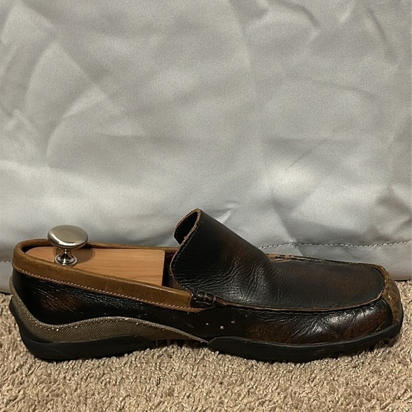 Sketchers Brown Phoenix Bird Leather Size 9.5 Men’s Slip On, Loafers F15-3 Eagle main image 3